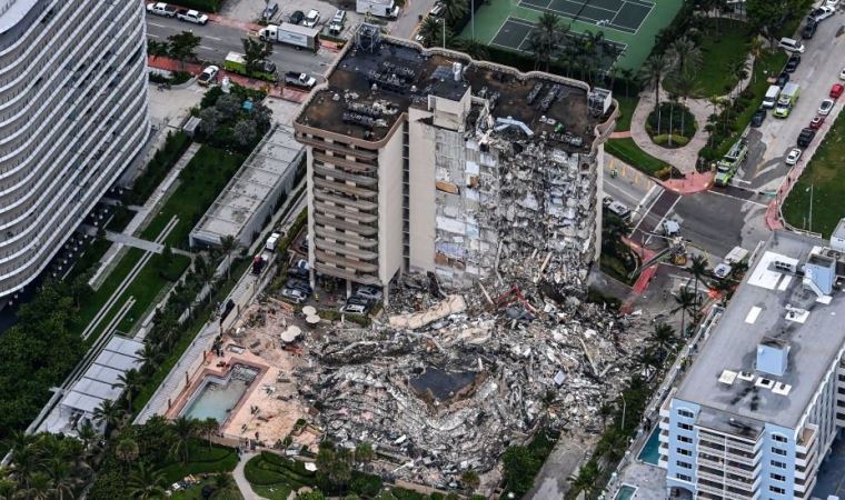 Miami’de çöken binada 128 kişiden hala haber alınamıyor