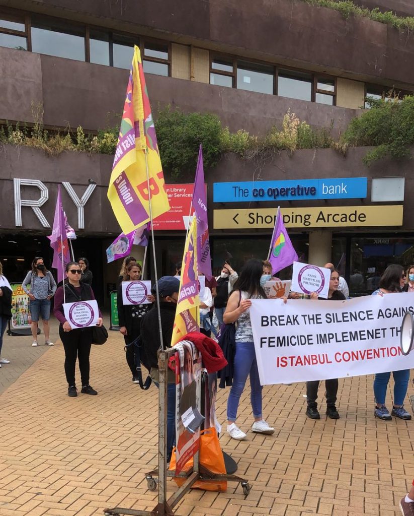 Londoners protest in a show solidarity for the Istanbul Convention 