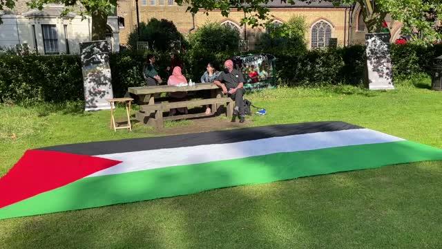 İngiltere’de Filistin’e bisikletli destek