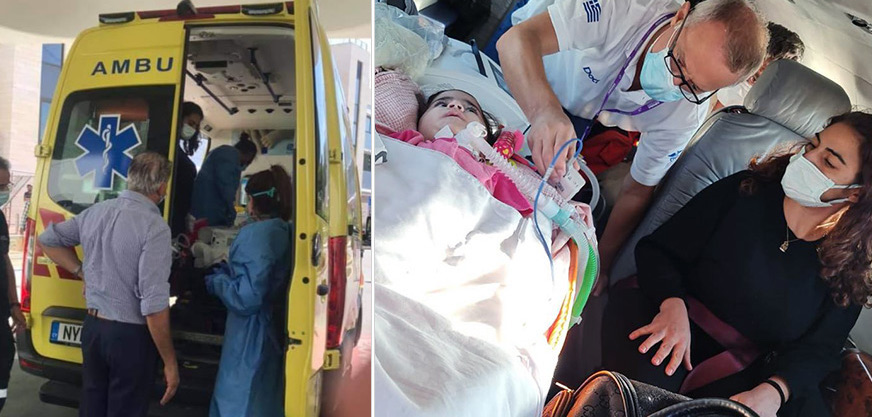 SMA hastası Asya bebek, Güney Kıbrıs’a ulaştı
