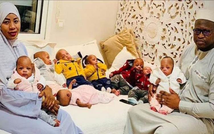 Tek seferde 9 doğuran kadın, bebekleriyle ilk fotoğraflarını paylaştı