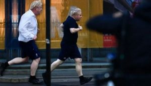 İngiltere Başbakan Boris Johnson’ı koşusunu konuşuyor