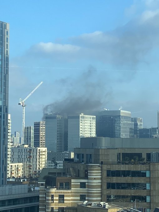 Woman rescued from tower blaze in East London