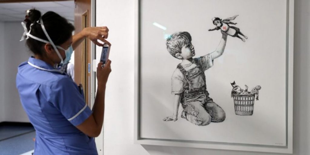 Banksy eseri, Kiev Çocuk Hastanesi’ne bağış için rekor fiyata satıldı