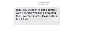 NHS warns of scam Covid-test texts