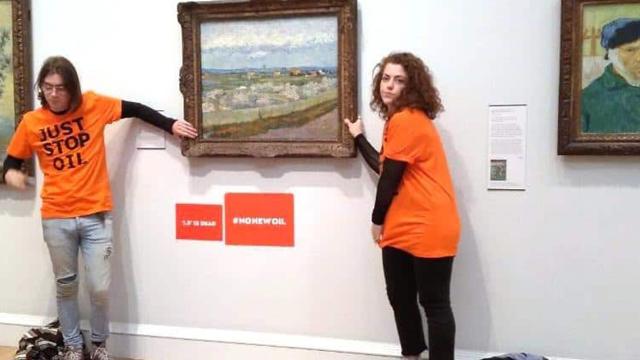 Van Gogh tablosuna zarar veren aktivistlere hapis cezası