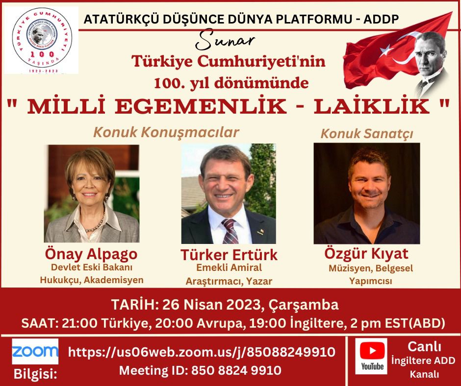 ADDP ‘Milli Egemenlik – Laiklik’ konulu online panel düzenliyor