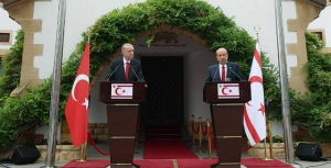 TC  Cumhurbaşkanı  Recep Tayyip Erdoğan ve KKTC Cumhurbaşkanı Ersin Tatar  ortak basın açıklaması gerçekleştirdi