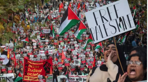 Londra’da Filistin’e destek yürüyüşü: Gazze’yi bombalamayı bırakın