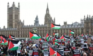 Filistin Dayanışma Kampanyası İngiltere Parlamentosunda Oturma Eylemi Düzenledi