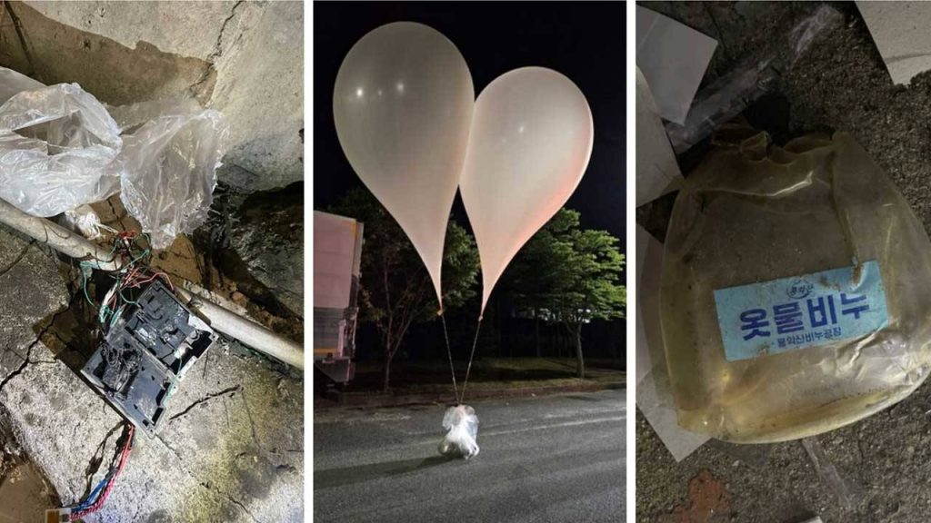 Kuzey Kore, Güney Kore’ye içinde “çöp” olan 150’den fazla balon gönderdi