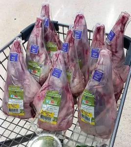 Shopper picks up nine legs of yellow-sticker lamb for £36